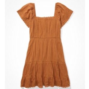 American Eagle Outfitters Brown Lace Mini Dress